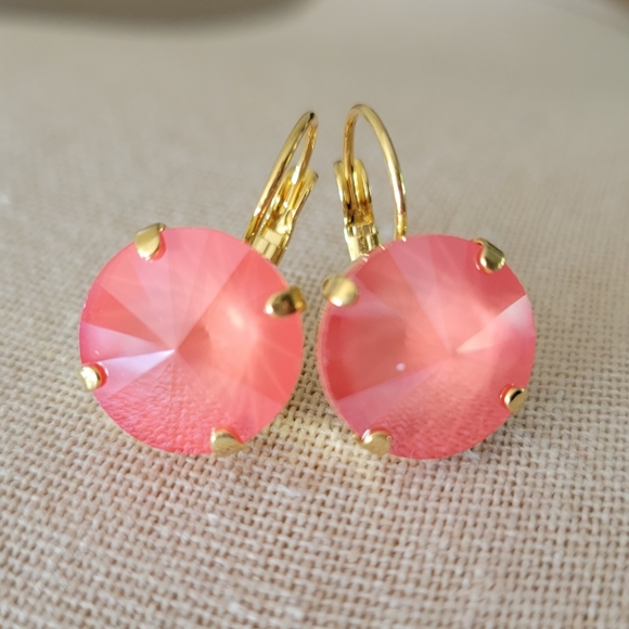 Austrian Crystal Earrings in Gold - Picture 10 of 10